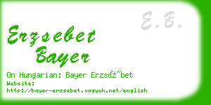 erzsebet bayer business card